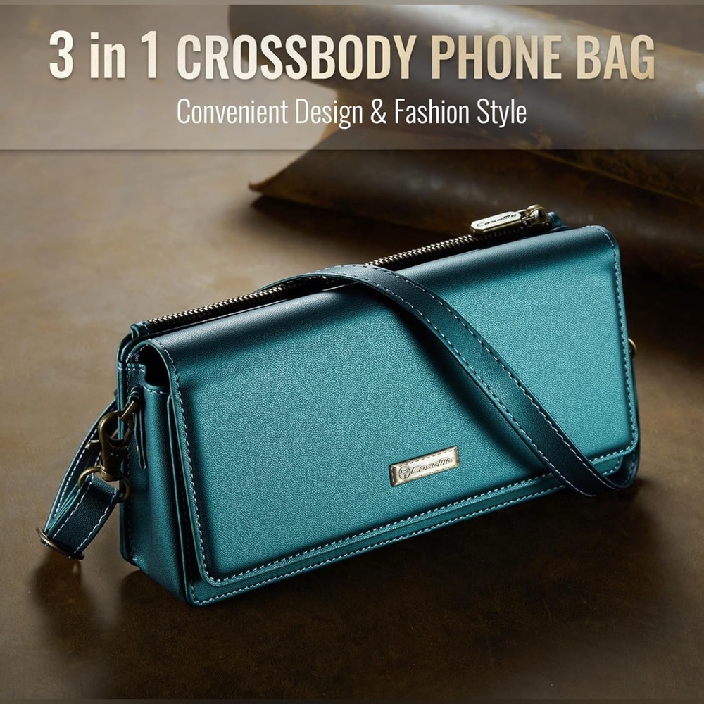 Elegant Teal Crossbody Phone Bag